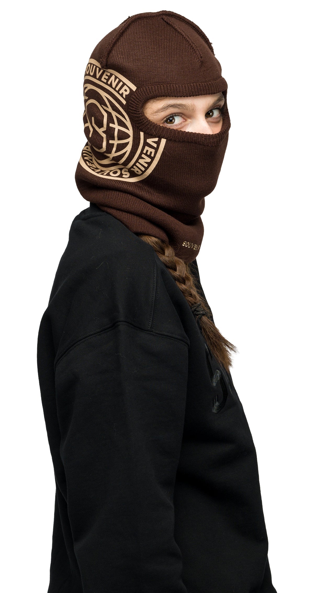 Souvenir Printed Burglar Mask - Chocolate