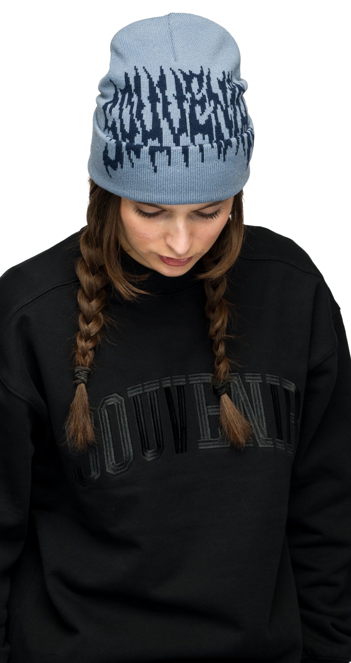 Souvenir Dirty Cuff Beanie - Blue Fog